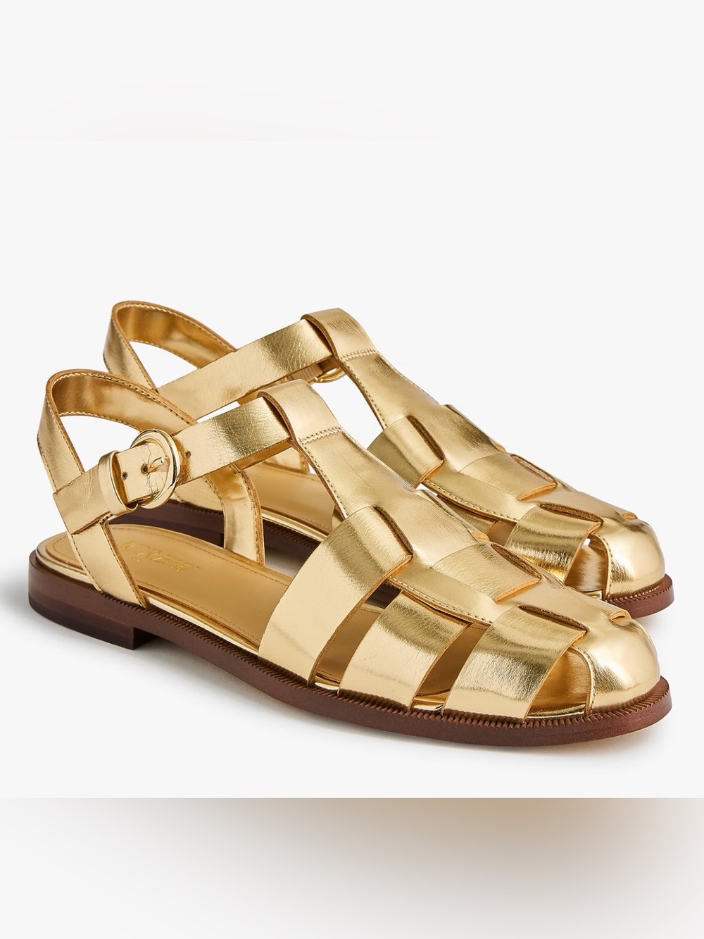 Jcrew Metallic fisherman sandals NWT